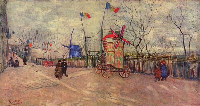 Vincent Van Gogh Strabenszene auf dem Montmartre